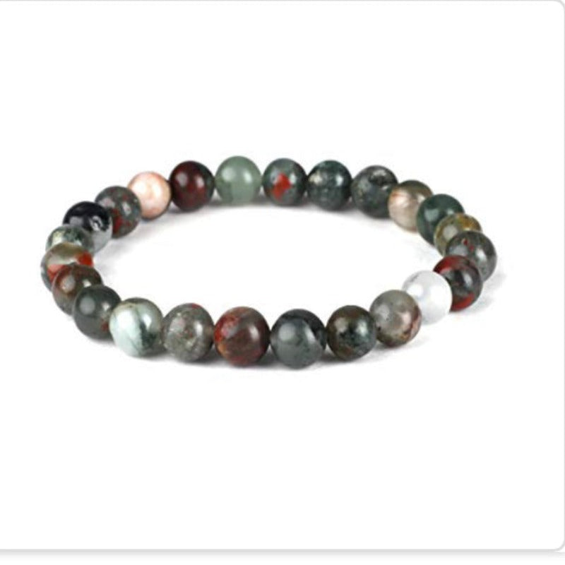 Bloodstone Beaded Bracelet 8mm