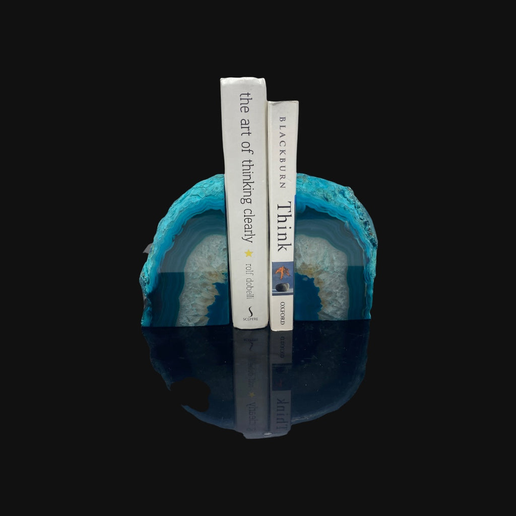 Green/Teal Agate Bookends 2KG